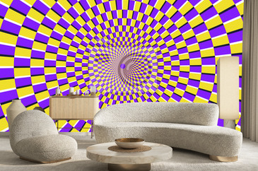 Optical spiral illusion. Magic psychedelic pattern, swirl