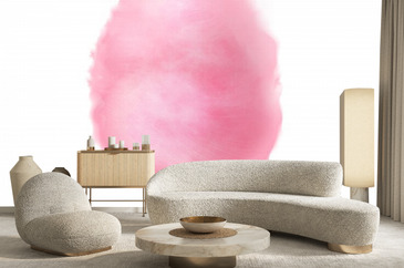 Cotton Candy Realistic Pink Cotton Candy On Wooden Stick Summer