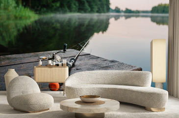 Fototapeta Fishing rod, spinning reel on the background pier river bank. na  wymiar • sadzawka dla kaczek, tło, spinning •