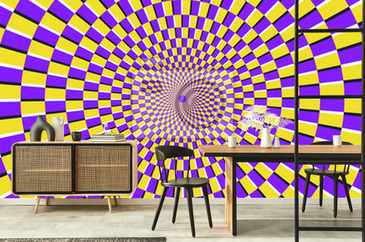 Fototapeta Optical spiral illusion. Magic psychedelic pattern, swirl  illusions na wymiar • optyczny, spirala, iluzja •