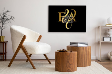 Obraz E & A / EA logo initial vector mark. Initial letter E & A EA na  wymiar • podstawy wiedzy, alfabet, sztuka •