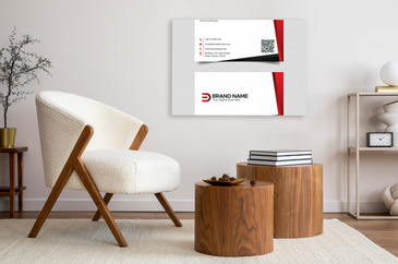 Red and White Creative Business Card Design Visiting Card Template