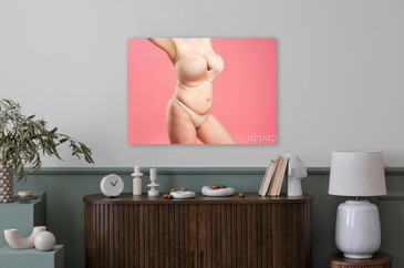 Very Large Breasts In A Push-up Bra On A Pink Background, Close Up Studio  Shot Stock Photo, Picture and Royalty Free Image. Image 168824504.