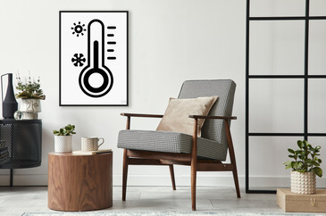 Plakat Thermometer icon vector illustration isolated minimal single na  wymiar • medyków, wysoki, pogoda •