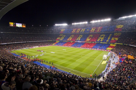 Blick auf stadion camp nou