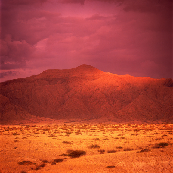 Landschaft in orange tönen