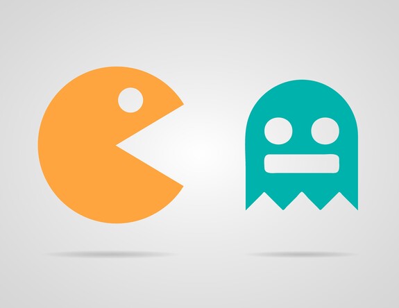 Illustration mit pacman