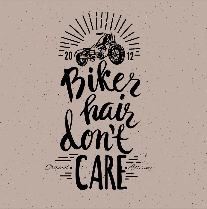 Typografie mit motorrad