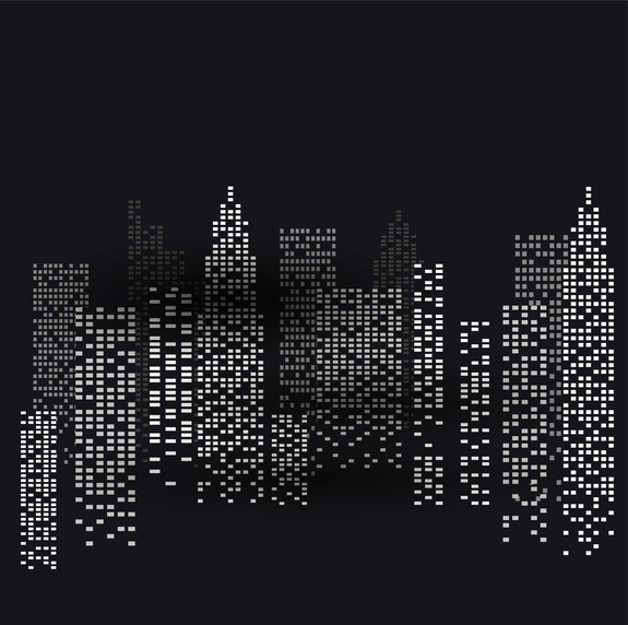 New york city schwarz-weiß-illustration