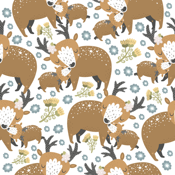 Weiblicher hirsch mit hirschkalb