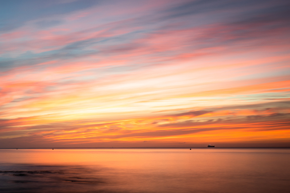 Meer bei sonnenuntergang