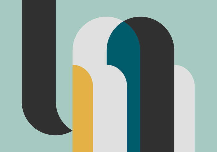 Zylindrische figuren mit einem gelben element