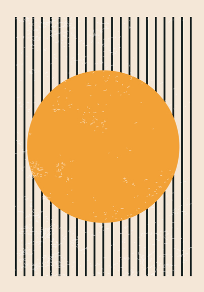 Gelber kreis auf streifen