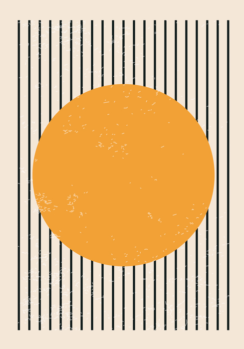 Gelber kreis auf streifen