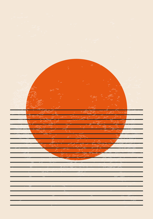 Roter kreis hinter den streifen