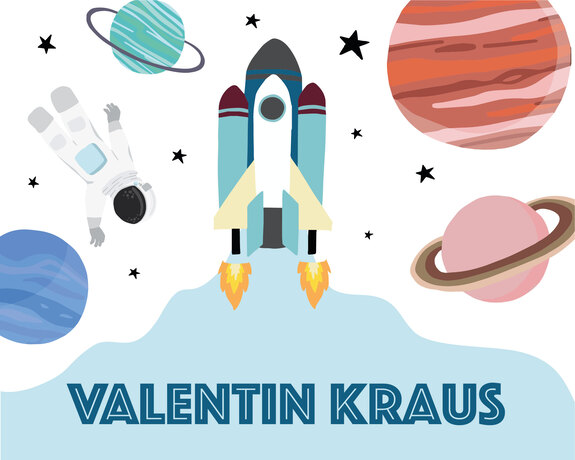 Kindername und weltraumrakete