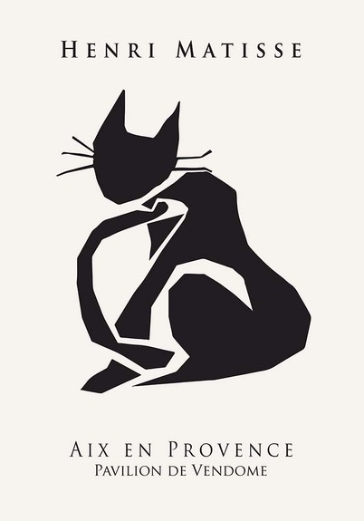 Schwarze katze auf hellem hintergrund