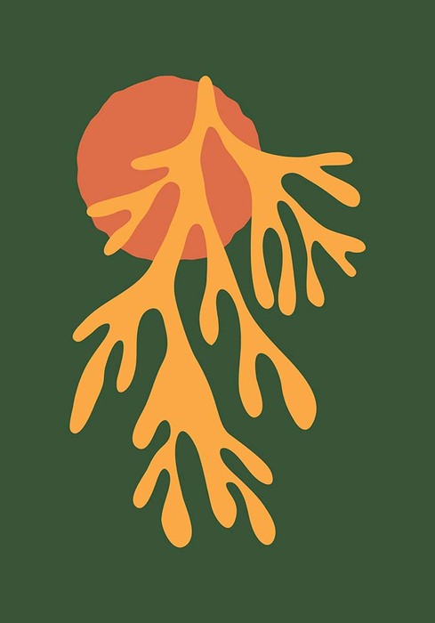 Blatt auf grünem hintergrund