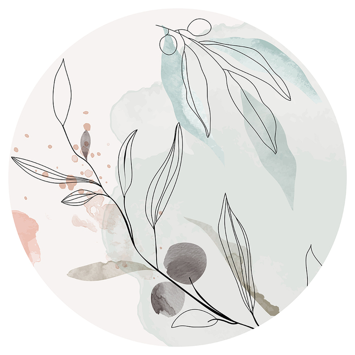 Aquarell-olivenzweige