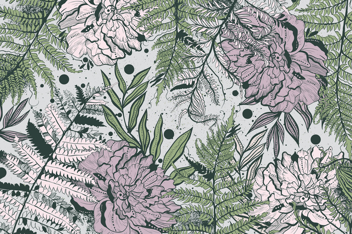 Blättriges gedämpftes grün