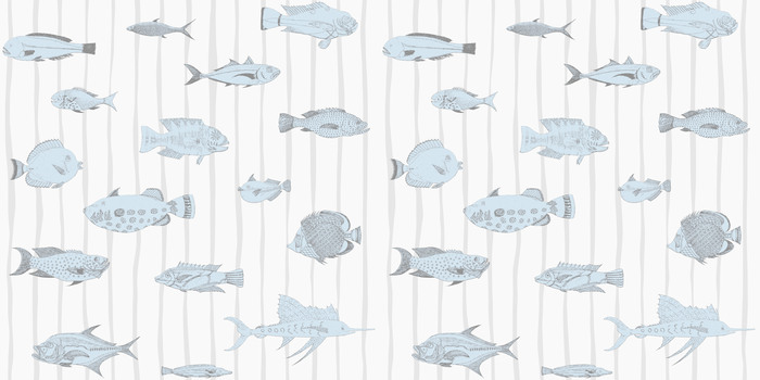 Fischschwarm und streifen