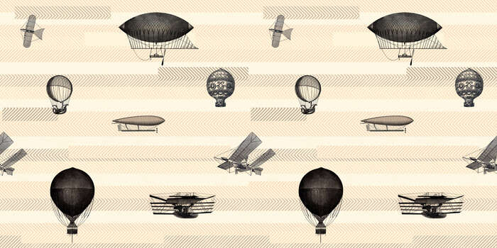 Eine lange reise im retro-stil