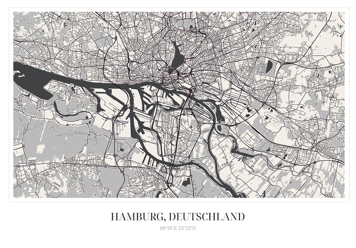 Karte von hamburg