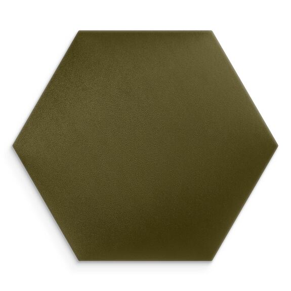 Wandpolster 20 khaki Hexagon