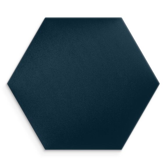 Wandpolster 20 marineblaues Hexagon