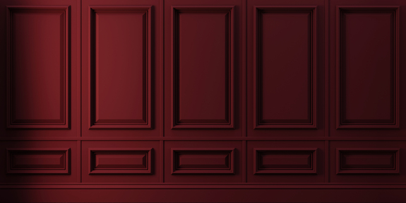 Stuck an einer burgunderfarbenen wand