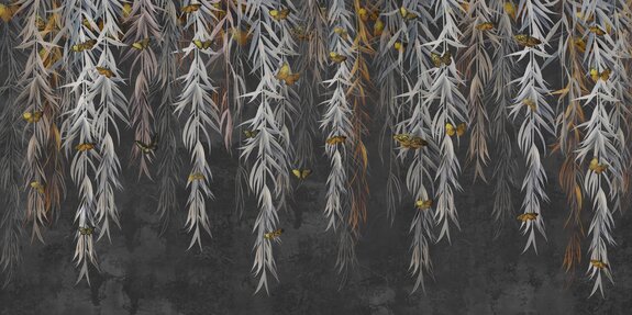 Hängende reben auf dunklem betonhintergrund