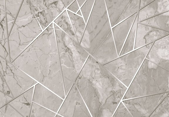 Geometrisches linienmuster auf marmorhintergrund