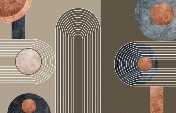 Moderne abstraktion mit geometrischen formen