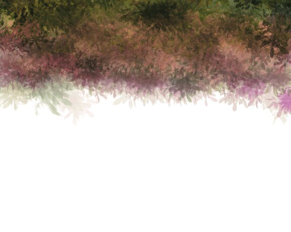 Abstrakte aquarellblätter auf weißem hintergrund