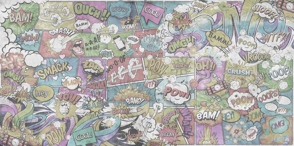 Comic-musterhintergrund mit sprechblasen und inschriften