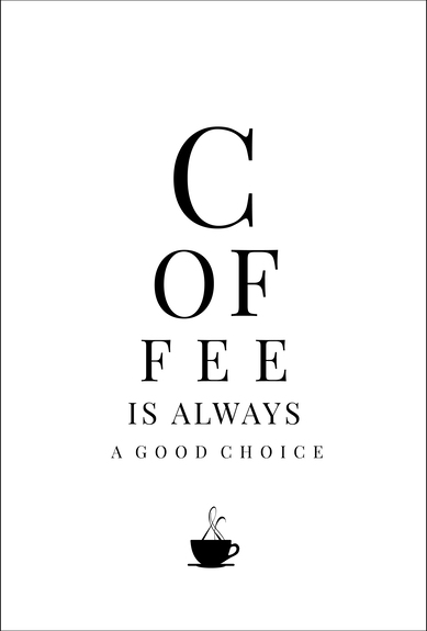 Typografie mit kaffee