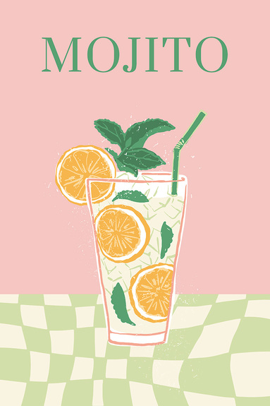 Mojito cocktail moderne illustration