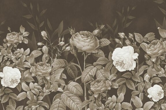 Blumenmuster mit rosen im vintage-stil