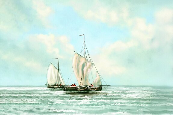 Segelboote auf ruhigem meer