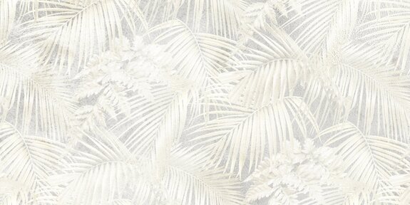 Helle palmblätter auf grauem betonhintergrund