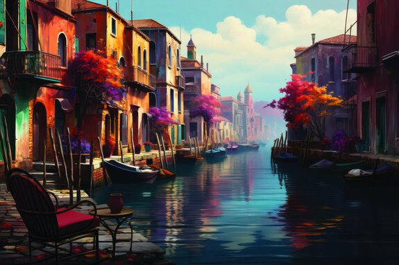 Malerische landschaft der stadt venedig