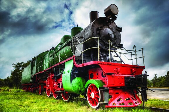 Foto einer alten lokomotive