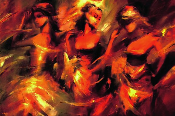 Attraktive frauen in rot