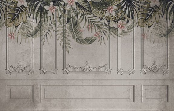 Vintage stuck mit pflanzenmotiven