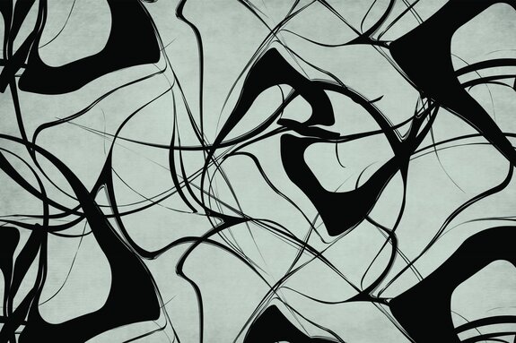 Abstrakte schwarze linien auf grauem hintergrund