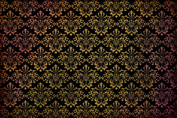 Goldener ornamentmuster in einer braunen szenerie