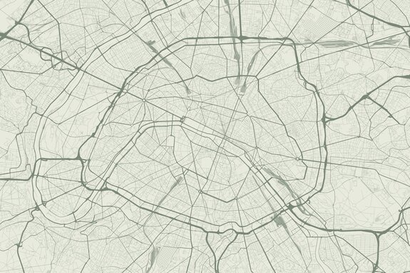 Grafische darstellung der karte von paris