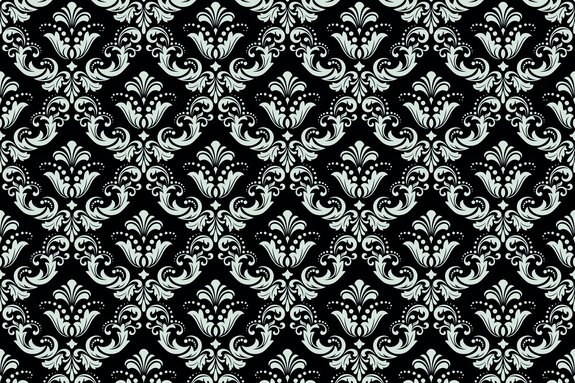 Schwarz-weißer ornamentmuster