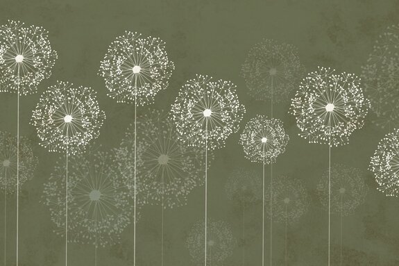 Zarte blumen auf braunem hintergrund