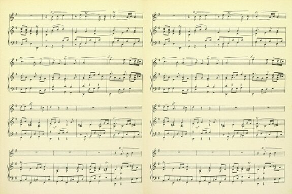 Ein stück, das auf notenpapier geschrieben ist